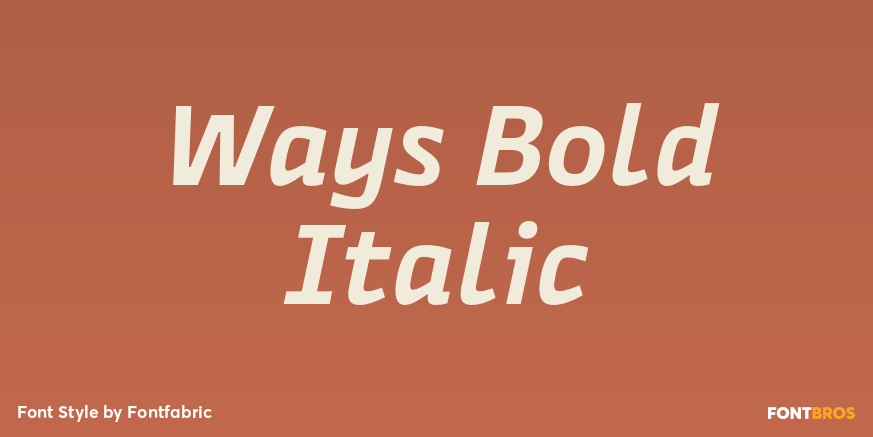Ways Bold Italic Font Poster #1
