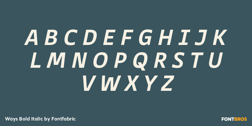 Ways Bold Italic Font Poster #2