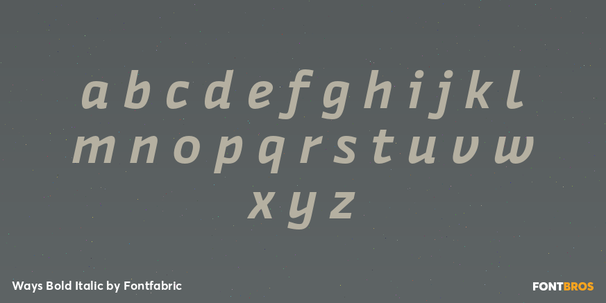 Ways Bold Italic Font Poster #3