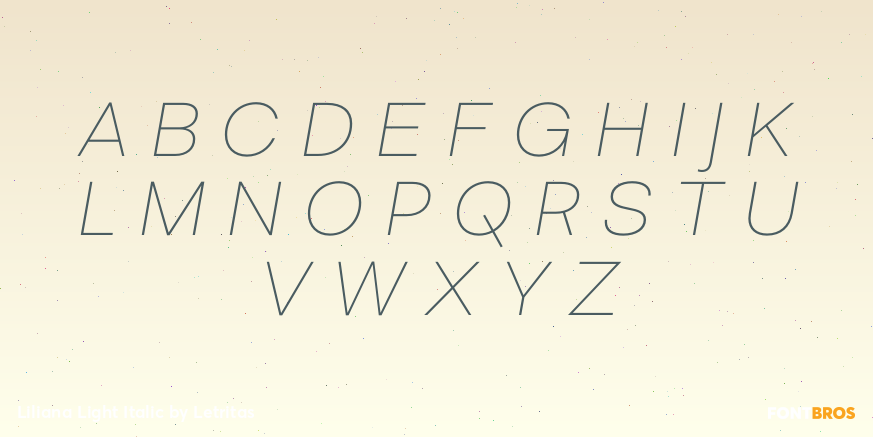 Liliana Light Italic Font Poster #2