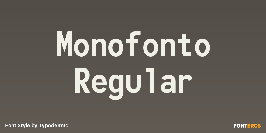 Monofonto Regular Font Poster #1