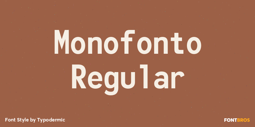 Monofonto Regular Poster