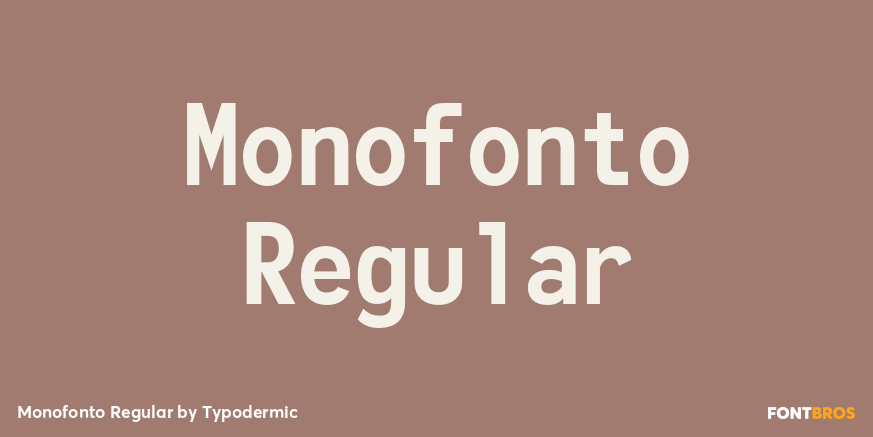 Monofonto Regular Poster
