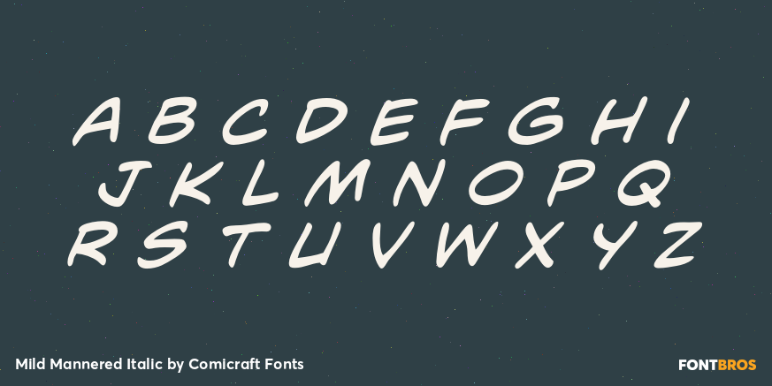Mild Mannered Italic Font Poster #3