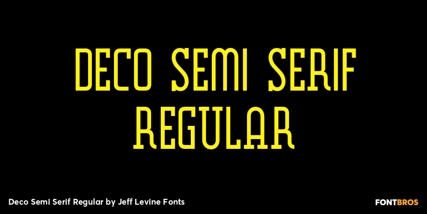 Deco Semi Serif Regular Poster