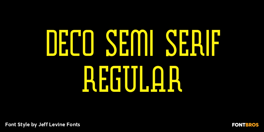Deco Semi Serif Regular Poster