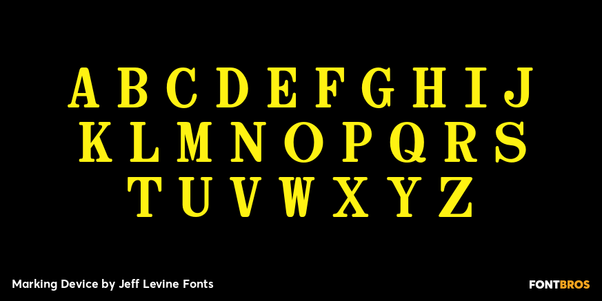 Marking Device Font Poster #3