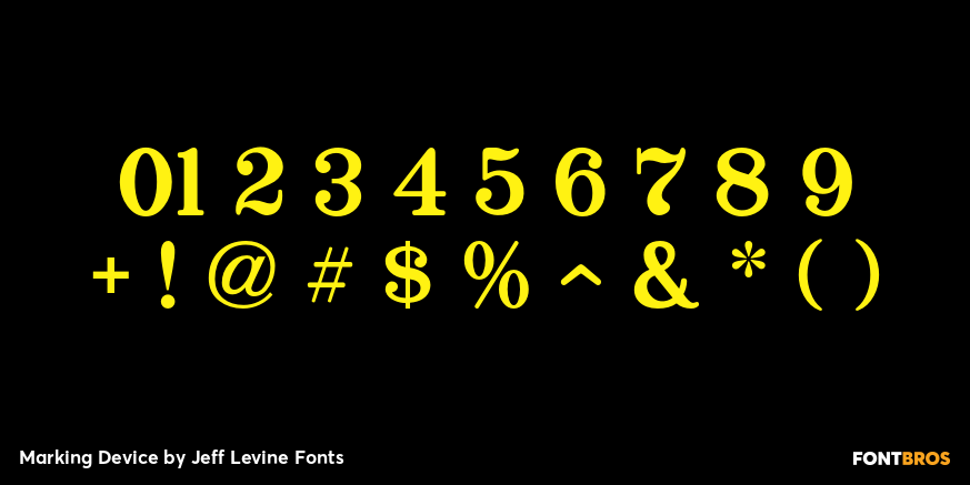 Marking Device Font Poster #4