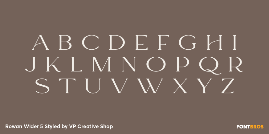Rowan Wider 5 Styled Font Poster #2