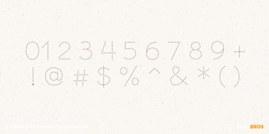 Bookbag Alt Dotted Font Poster #1