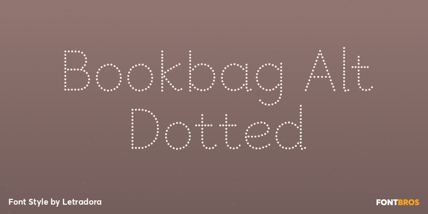 Bookbag Alt Dotted Font Poster #1