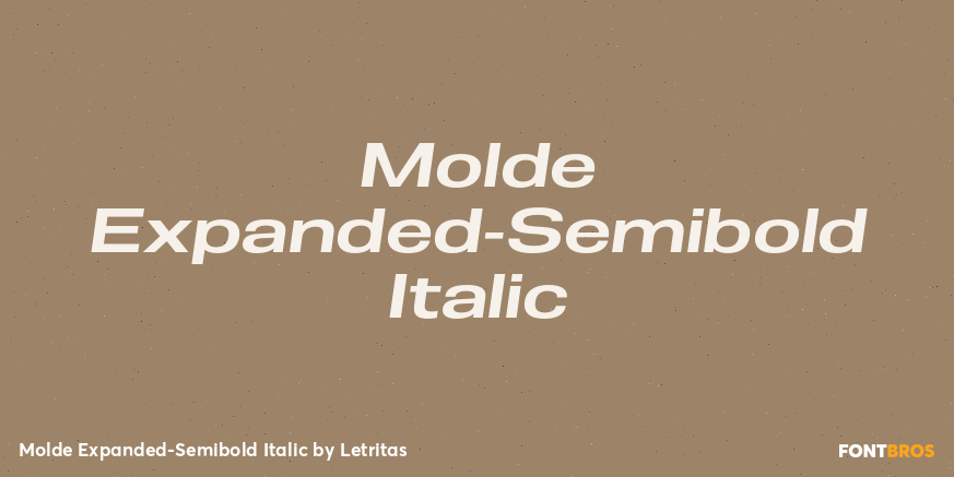Molde Expanded-Semibold Italic Font Poster #1