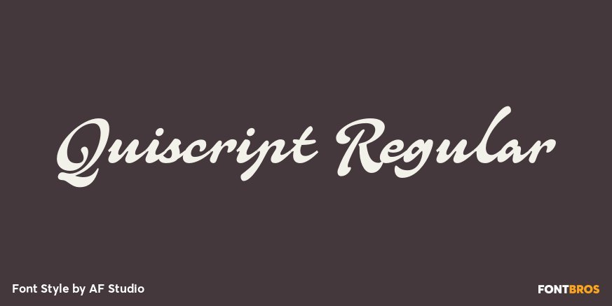 Quiscript Regular Poster