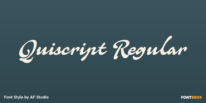 Quiscript Regular Poster