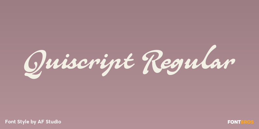 Quiscript Regular Poster