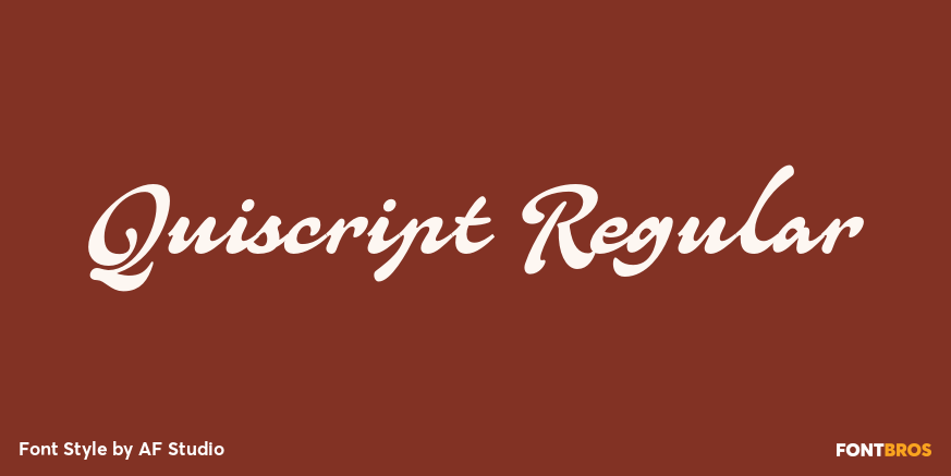 Quiscript Regular Poster