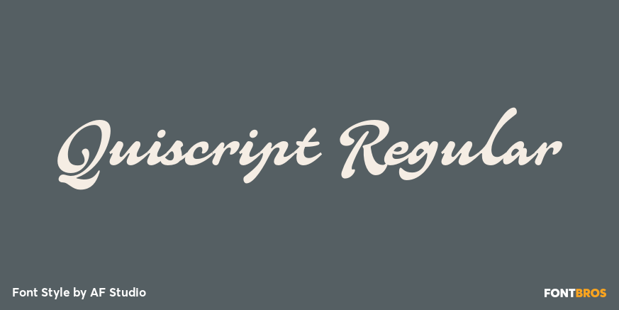 Quiscript Regular Poster