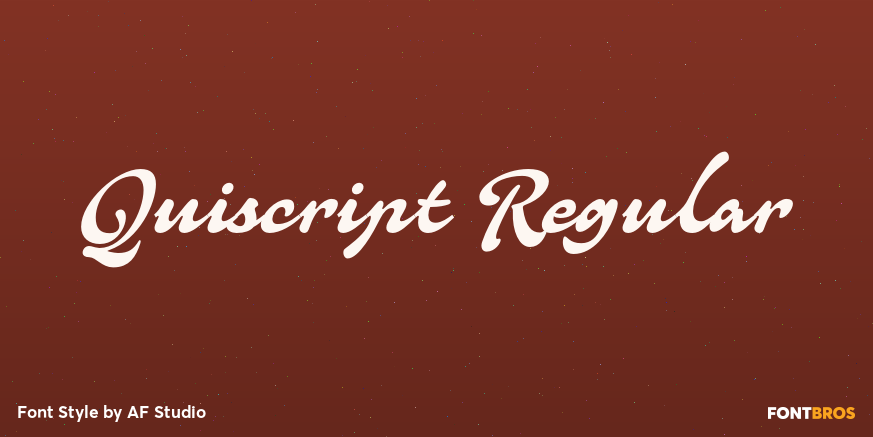 Quiscript Regular Poster