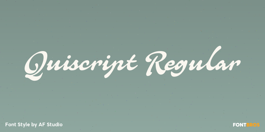 Quiscript Regular Poster