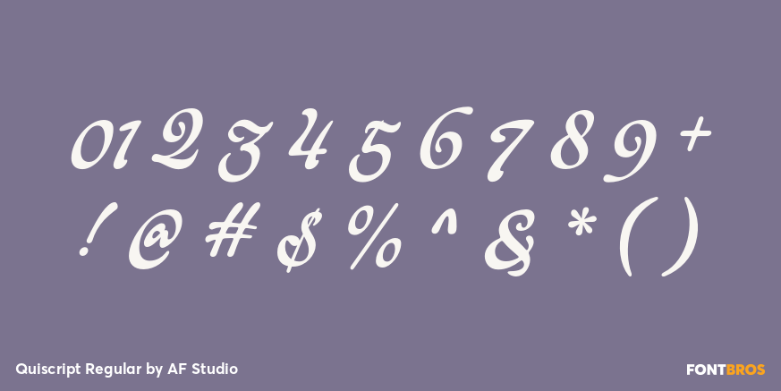 Quiscript Regular Font Poster #4