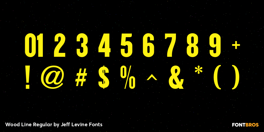 Wood Line Regular Font Poster #4