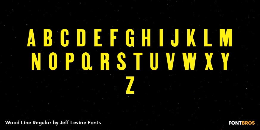 Wood Line Regular Font Poster #2