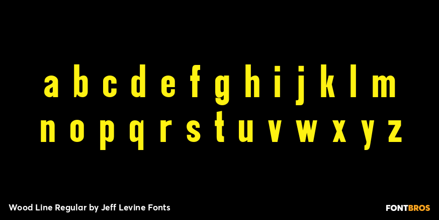 Wood Line Regular Font Poster #3