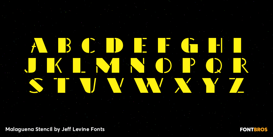 Malaguena Stencil Font Poster #2