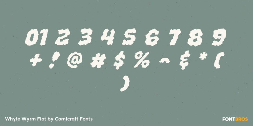 Whyte Wyrm Flat Font Poster #4