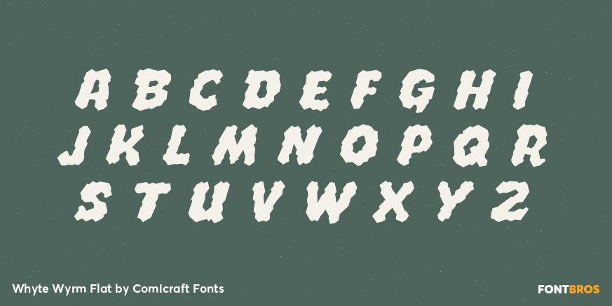 Whyte Wyrm Flat Font Poster #2