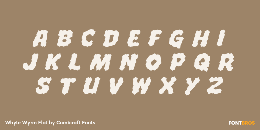 Whyte Wyrm Flat Font Poster #3