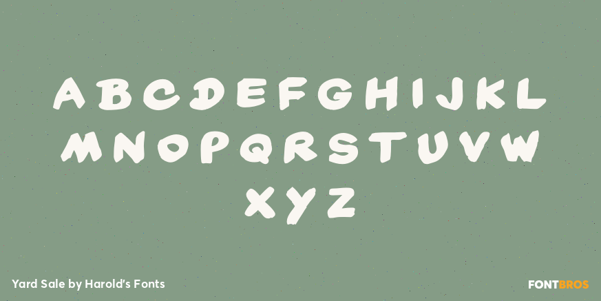 Yard Sale Font Poster #2