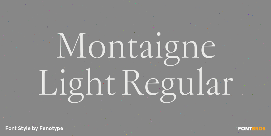 Montaigne Light Regular Poster
