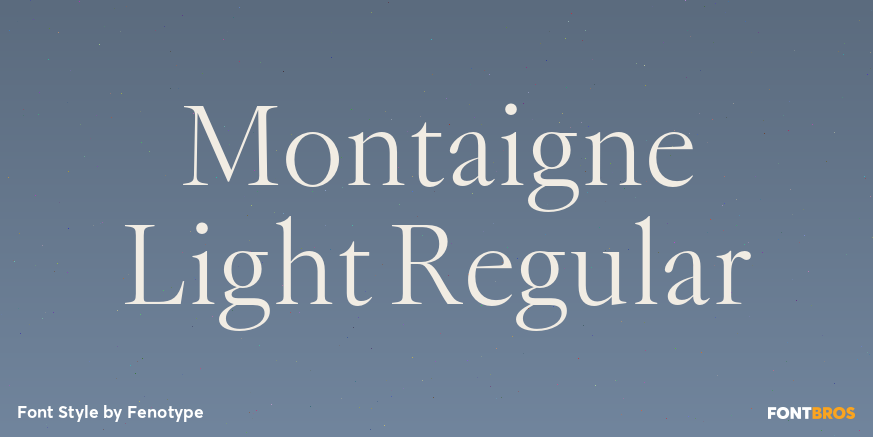 Montaigne Light Regular Poster