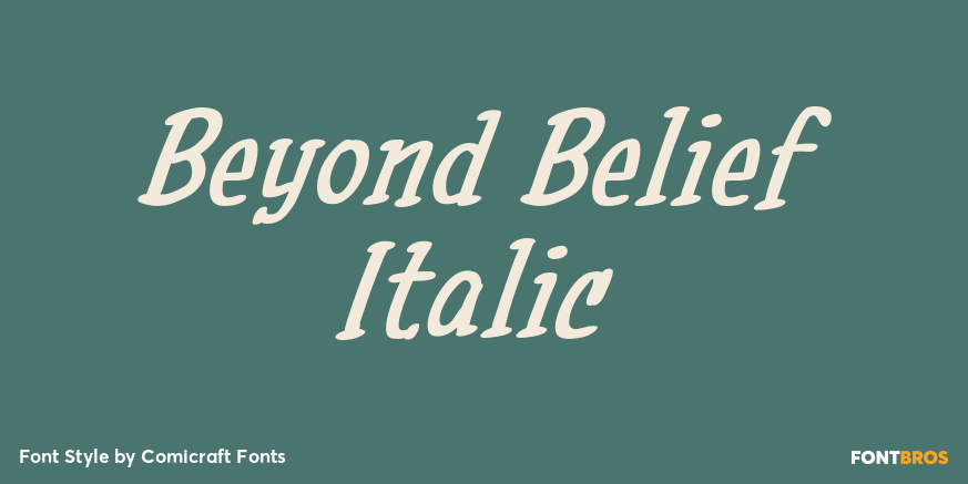Beyond Belief Italic Poster