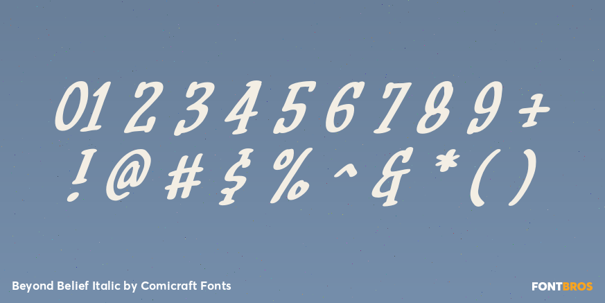 Beyond Belief Italic Font Poster #1