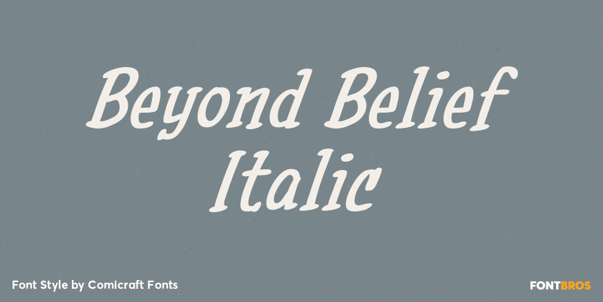 Beyond Belief Italic Poster