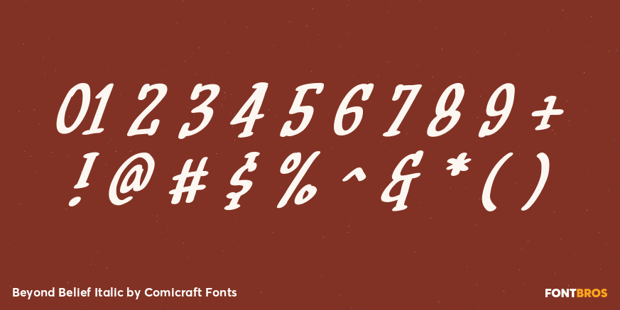 Beyond Belief Italic Font Poster #4