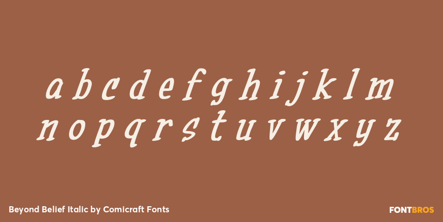 Beyond Belief Italic Font Poster #1
