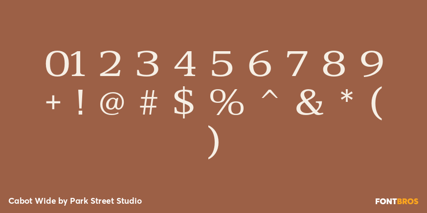 Cabot Wide Font Poster #1