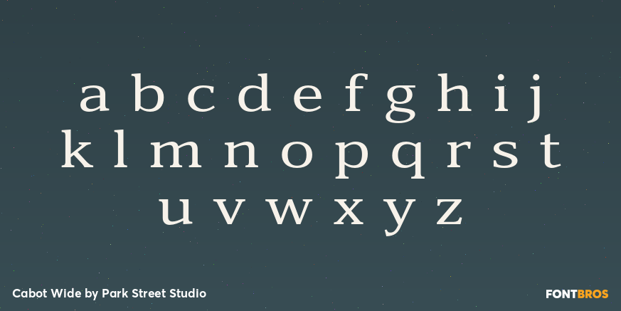 Cabot Wide Font Poster #1