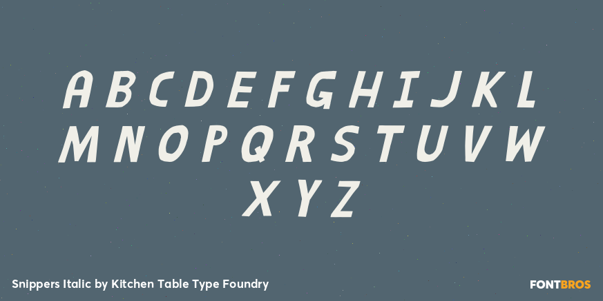 Snippers Italic Font Poster #2