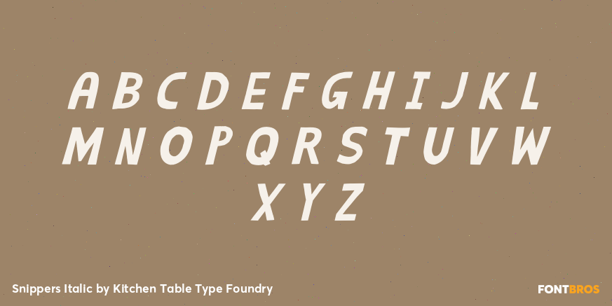 Snippers Italic Font Poster #3