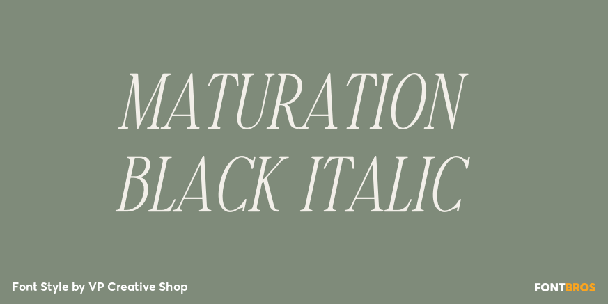 Maturation Black Italic Poster