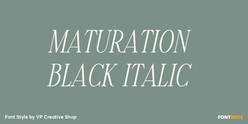 Maturation Black Italic Poster