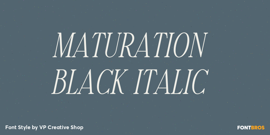Maturation Black Italic Poster