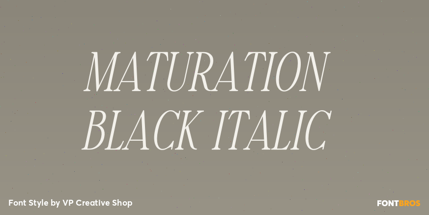 Maturation Black Italic Poster