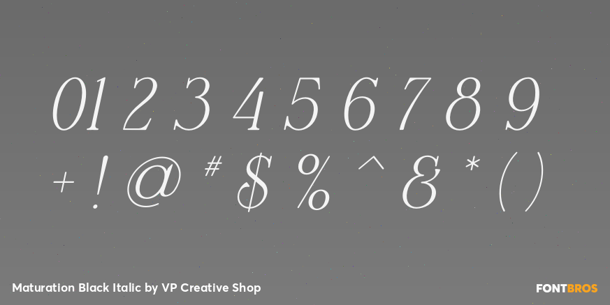 Maturation Black Italic Font Poster #1
