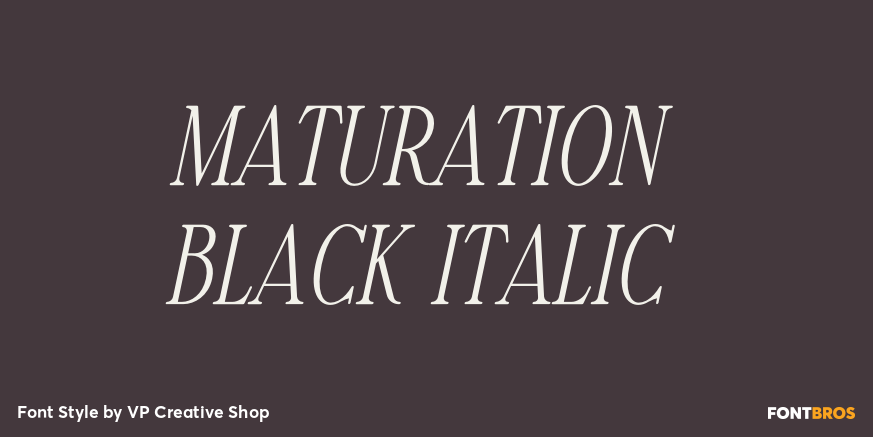 Maturation Black Italic Poster