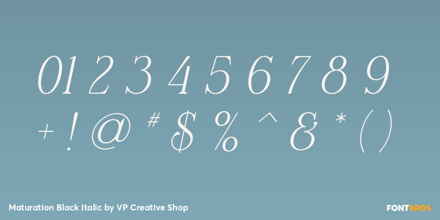 Maturation Black Italic Font Poster #4